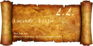 Laczkó Lilla névjegykártya