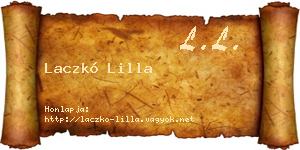 Laczkó Lilla névjegykártya
