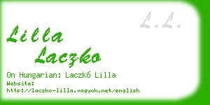 lilla laczko business card